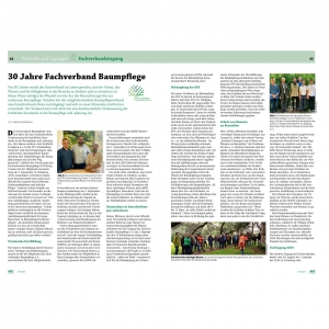 21.09.2023: Screenshot vom Artikel "AFZ-DerWald" Thema: 30 Jahre Fachverband Baumpflege